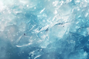 A massive ice formation in a wintry landscape, Ice Light Blue Pastel Backgrounds, abstract winter ice style texture, Ai generated