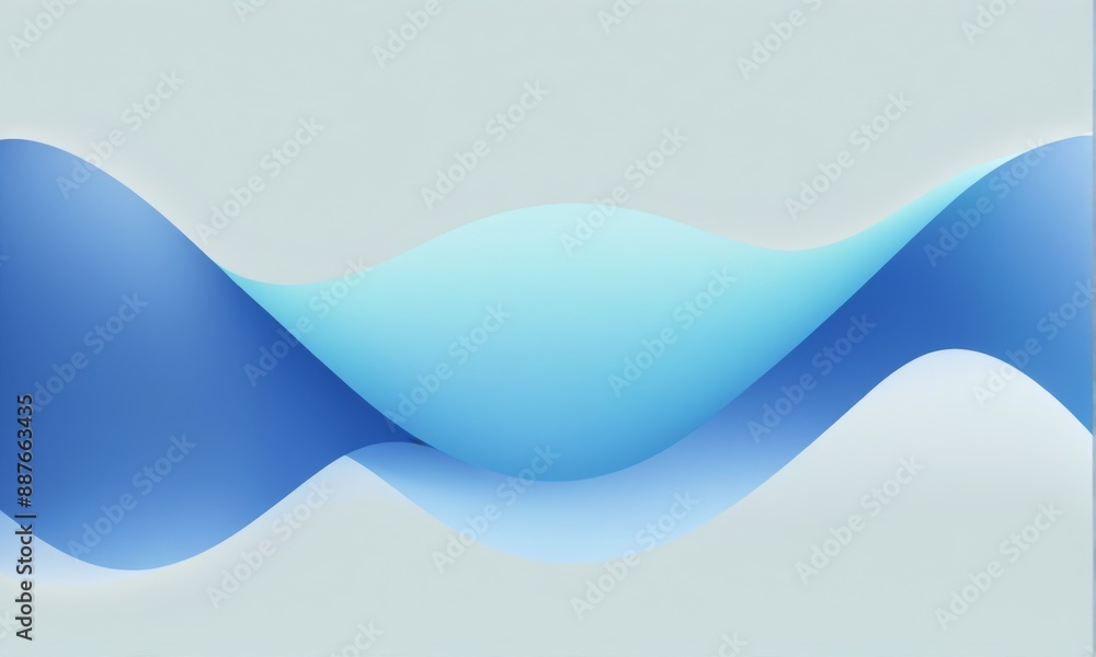 Aufkleber 3d abstract wavy abstract background light blue color scheme it