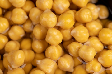 wet chickpeas porridge during cooking