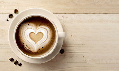 Obraz premium International Coffee Day background with copy space for text