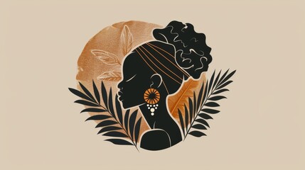 Featuring a stunning cultural woman design, this beautiful silhouette floral art is ideal for those who love decorative folk art and intricate patterns.