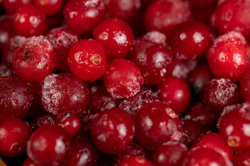 sweet and sour quick-frozen cranberry harvest