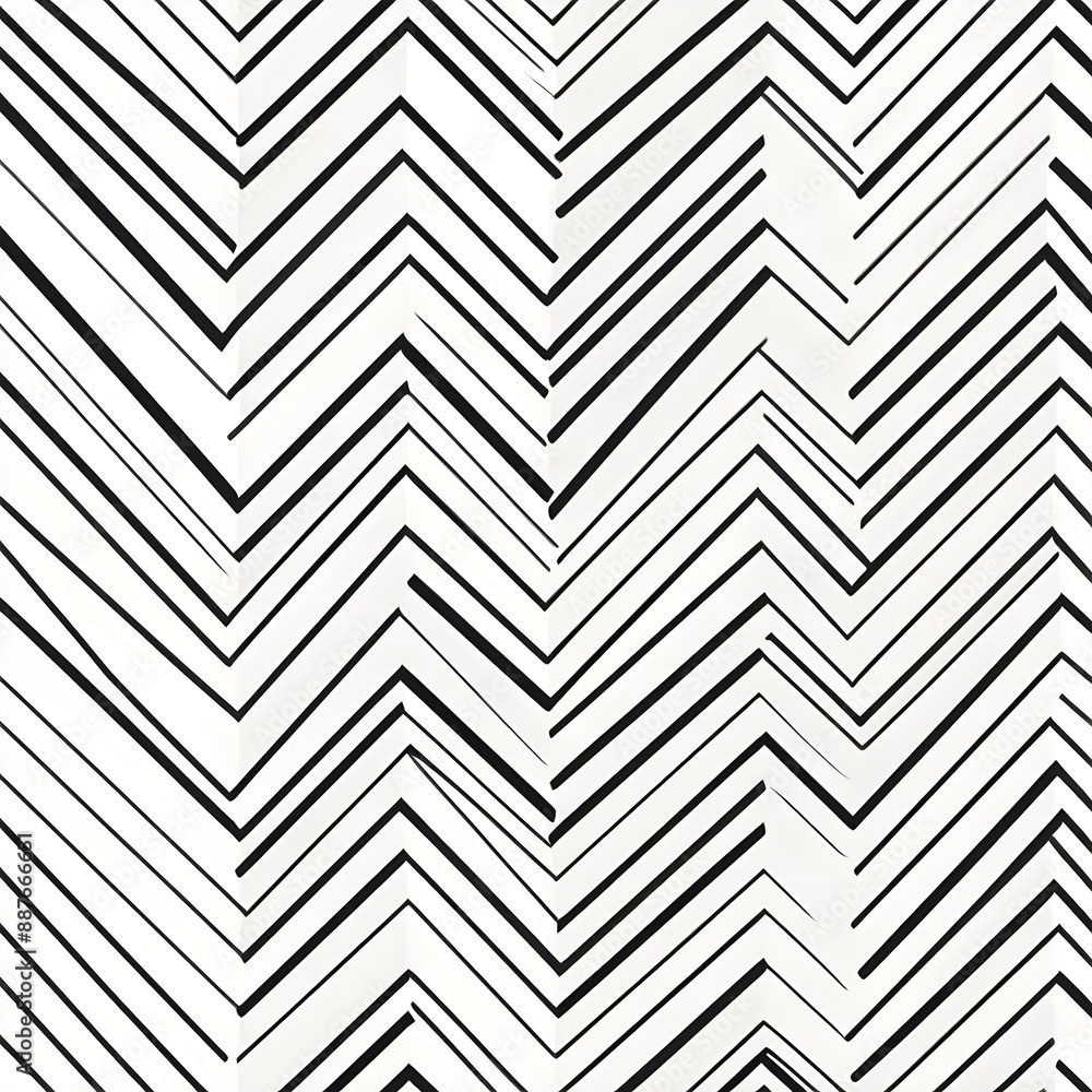 Poster abstract chevron: a contemporary, minimalist design featuring a repeating pattern of black chevron l