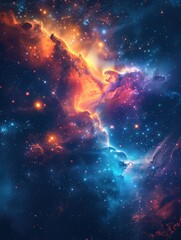 Abstract Space Nebula Illustration