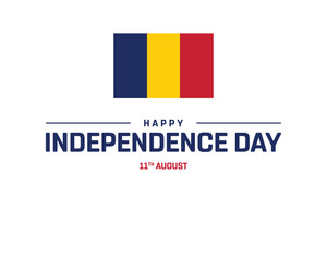 Independence Day of Chad, I love Chad, Independence Day, Chad, Happy Independence Day, National Day, Freedom, 11th August, Editable, Chad Independence Day, Vector, Flag, Icon, JPG, Heart, Ribbon
