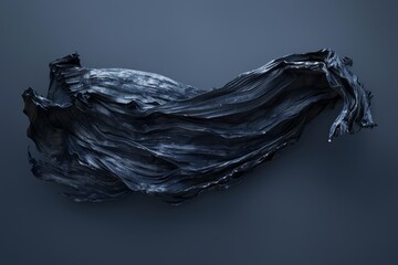 Abstract black fabric sleek and modern digital illustration