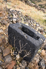  fragments. details, near the Church of St. Stepanos on the island of Kos, Armenia 7th century.
