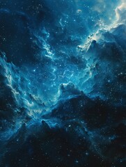 Obraz premium Abstract Blue Nebula