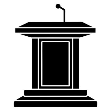 recommend clip art: Solid Tribune or Podium silhouette Icon for your design vector illustration.