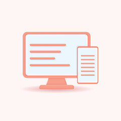 3d responsive realistic icon vector concept