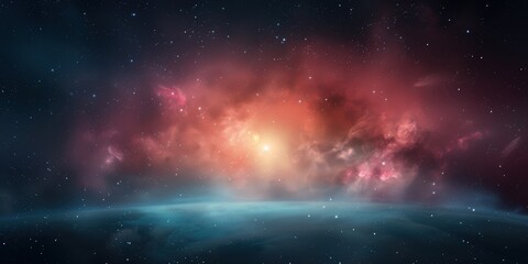 Abstract Space Background With Nebula and Stars