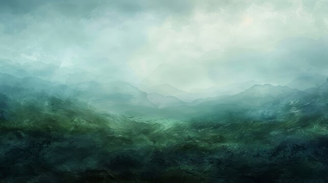 Background with layers of misty blues and greens Passover renewal theme