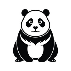 Panda Silhouette Vector illustration 