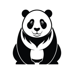 Panda Silhouette Vector illustration 