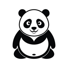 Panda Silhouette Vector illustration 