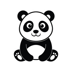 Panda Silhouette Vector illustration 