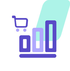 shopping cart icon graph