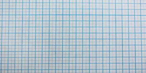 Close-up of a blank graph paper grid with faint blue lines and subtle texture, providing a neutral background for notes, sketches, and creative ideas.
