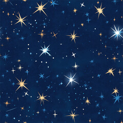 アニメ風の煌めく星空パターン