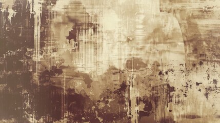 Retro Glitch Sepia: Abstract Distressed Texture Background in 16:9 Ratio