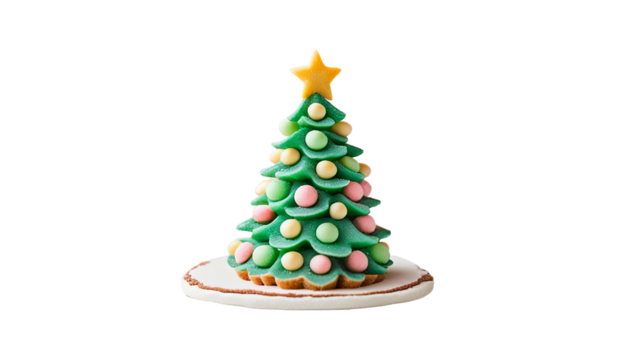 Cute little sweet christmas tree with copy space png