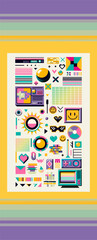 Retro Tech Icons Background