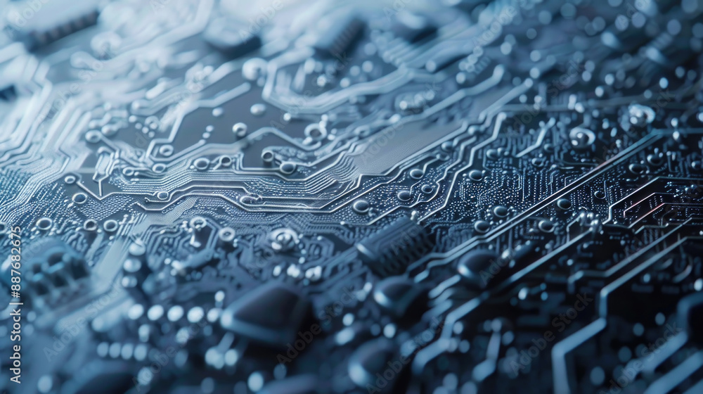 Poster a close up of a circuit board with intricate wiring