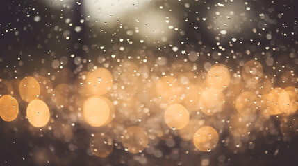 Bokeh Elegance: Golden Cascading Lights and Blurred Distinction