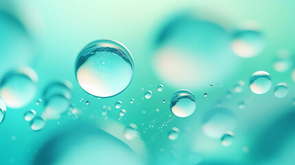 Underwater Magic: A Background of Turquoise Water Bubbles
