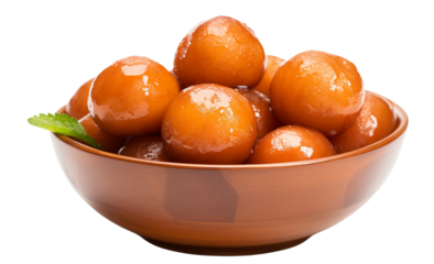 Gulab jamun, a delightful sweet round treat made with milk, flour and sugar, offers an irresistibly delicious taste, capturing the essence of traditional sweetness.