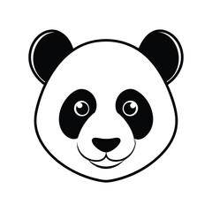 Fototapeta premium Panda Silhouette Vector illustration 