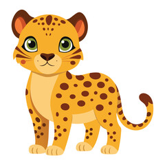Obraz premium Illustration of leopard standing isolated