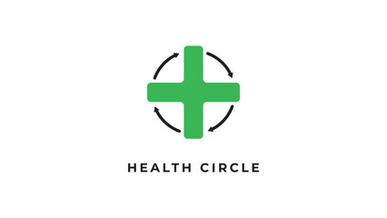 Health Circle Medical Logo. Healthcare and Pharmacy Logo Design and Icon Template