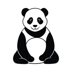 Panda Silhouette Vector illustration 