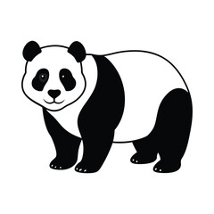 Panda Silhouette Vector illustration 