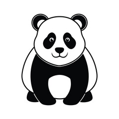 Panda Silhouette Vector illustration 