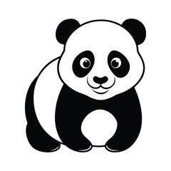 Panda Silhouette Vector illustration 