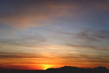 용마산 중랑구 노을 일몰