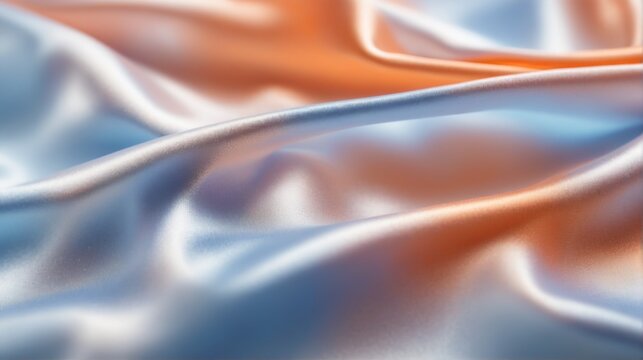 Wavy abstract surface. close-up fabric smooth shiny texture appe