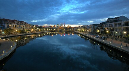 Fototapeta premium Claisebrook cove residential buildings
