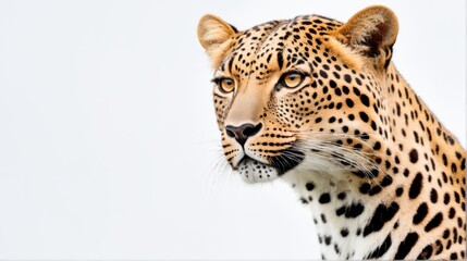 Obraz premium Leopard posing confidently close-up leopard face leopard facing