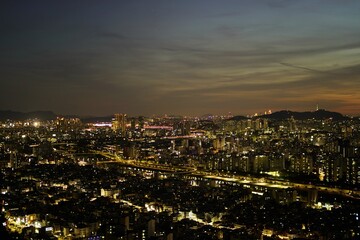 Fototapeta premium 용마산 중랑구 노을 일몰