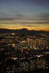 용마산 중랑구 노을 일몰