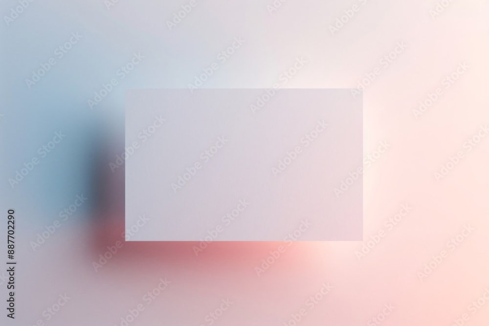 Poster minimalist abstract background with soft pastel gradients and a central blank frame, perfect for mod