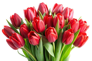 Fototapeta premium Beautiful bouquet of flowers isolated on transparent background 