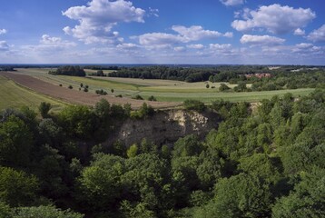 Kamieniołomy wapienne w Mikołowie – Mokre – widok z lotu ptaka. Śląski Ogród Botaniczny © arteffect.pl