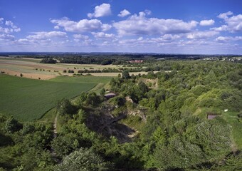 Kamieniołomy wapienne w Mikołowie – Mokre – widok z lotu ptaka. Śląski Ogród Botaniczny © arteffect.pl