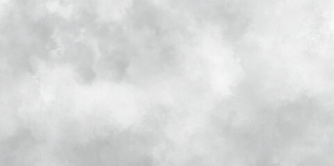 Abstract white and gray isolated cloud cumulus clouds. Gray aquarelle painted realistic fog or mist smoky textured canvas design. White and ash messy wall stucco texture background.