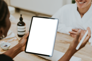 Tablet png mockup, digital device with transparent design