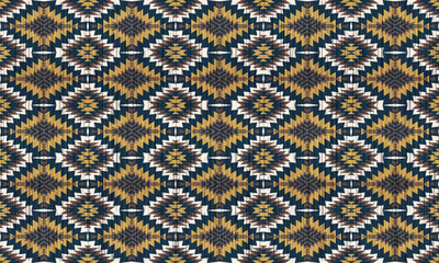 American tribal ethnic native pattern.Traditional Navajo,Aztec,Apache,Southwest and Mexican style fabric pattern.Abstract vector motifs pattern.For fabric,clothing,blanket,carpet,woven,wrap,decoration